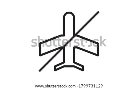 Airplane mode inactive vector icon flat style graphical symbol.