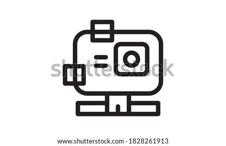 Gopro icon vector sign and symbol isolated on white background.