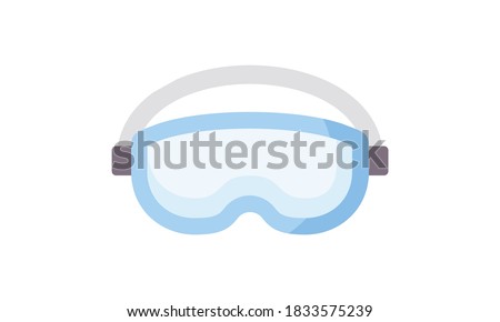 flat design safety goggles icon vector illustration