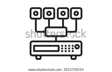 DVR for video surveillance systems vector icon