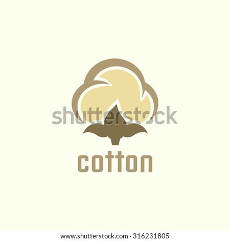 Cotton isolated vector icon, cotton design concept logo