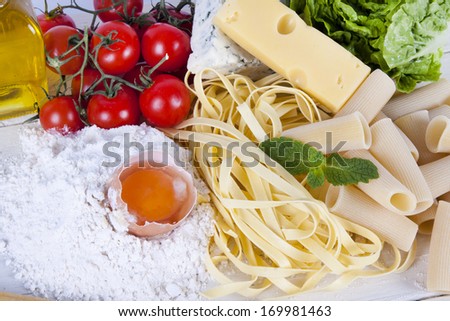 natural ingredients of the Mediterranean diet balanced
