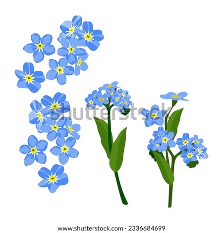 Image, Stock Photo Blue flowers cornflowers. summer. field with flowers