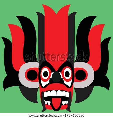 Traditional Sri Lankan Devil Mask, Yaka Face Stok fotoğraf © 