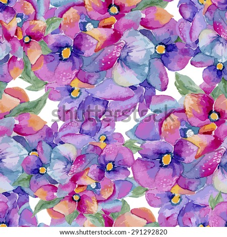 seamless pattern consisting of hydrangea flowers