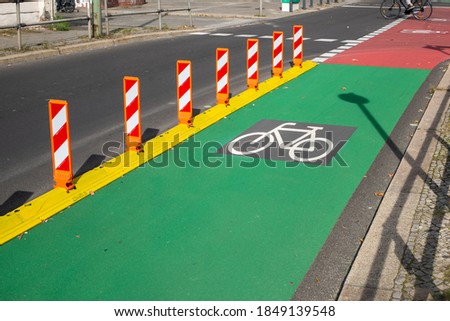 Similar – Image, Stock Photo Traffic in Berlin: bicycle street