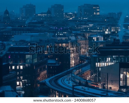 Similar – Foto Bild Wolkiger Ausblick auf Berlin vom HBF Berlin II