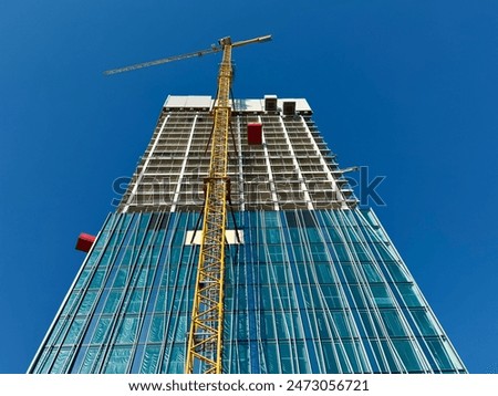 Similar – Image, Stock Photo High-rise buildings in Berlin at Potsdamer Platz with inserted moon