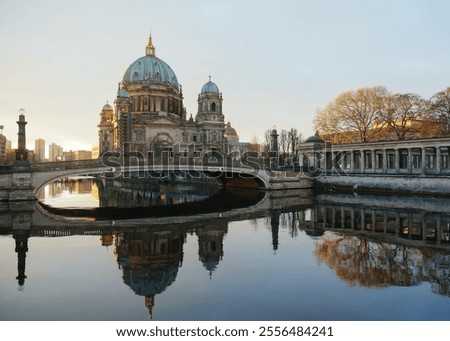 Similar – Image, Stock Photo Reflection of the Berlin television tower in a building