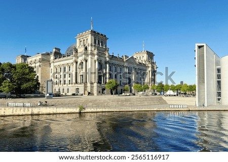 Similar – Image, Stock Photo Reichstag in the reflection of a puddle II