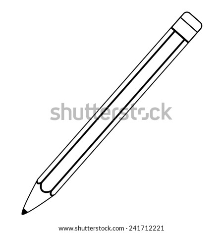 Pencil icon, flat design