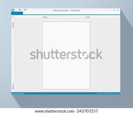 text editor empty page template