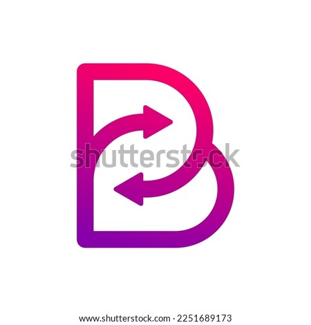 Letter b arrow logo design