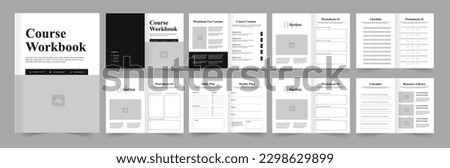 Course Workbook Template. A4 Standard Size Print Ready Workbook Design.