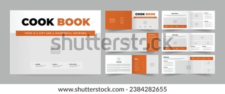  Landscape Cookbook Template or Cookbook or Recipe Book Design