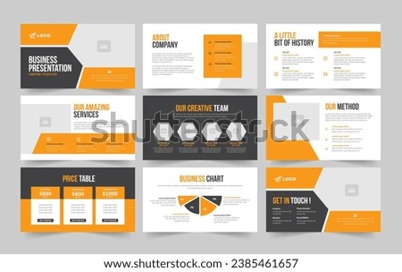 Business presentation backgrounds design template and page layout design.