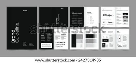 Brand guidelines template and clean brand manual template