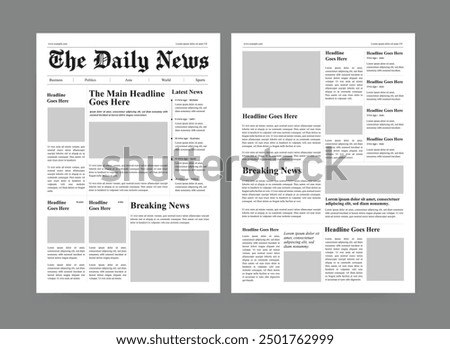 The Daily Newspaper Design Vintage Newspaper Layout Template