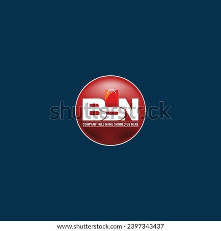 BSN Company Circle Logo. Shopping, Marketplace Logo design template.