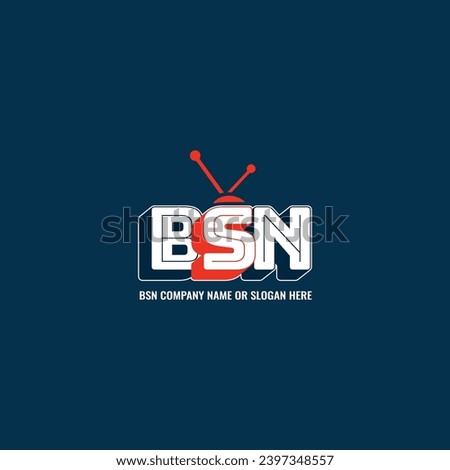 BSN Podcast or Digital Channel or Company, Business logo design editable vector template download