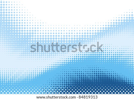 Vector abstract background from blue halftone