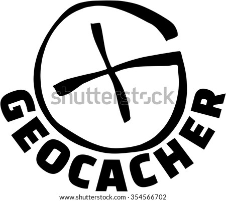 Geocacher with sign cross