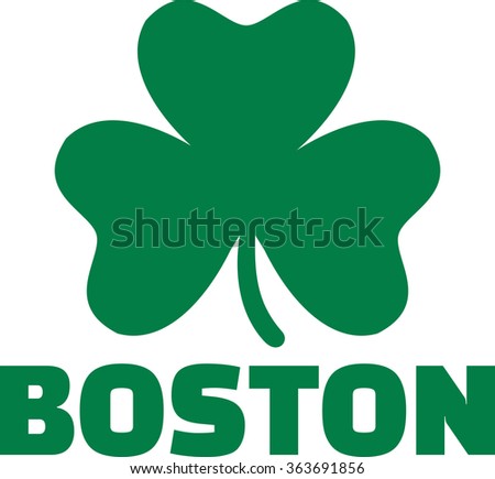 Boston with green shamrock
