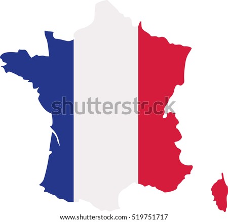 France map with flag