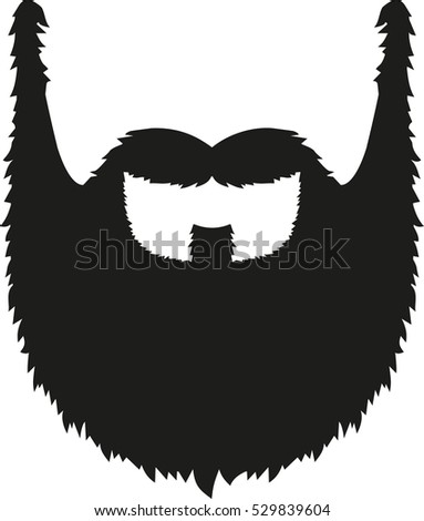 Classic Full Beard Icon Stock Vector Illustration 529839604 : Shutterstock