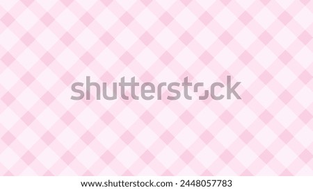 Pink and white seamless pattern diagonal checkered background