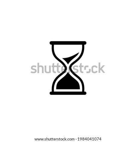 Hourglass timer icon in trendy flat design. Vector illustration