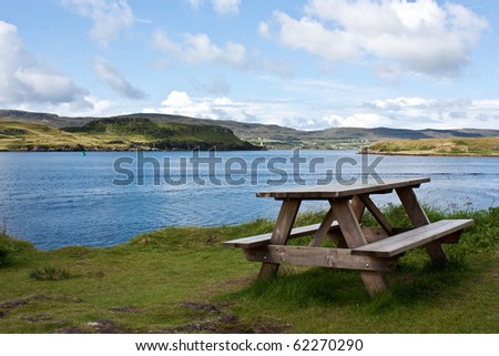 Scottish landscape  - Isla of Skye. Conceptual of rest and relax