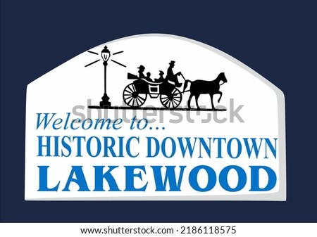 Lakewood New Jersey with blue background