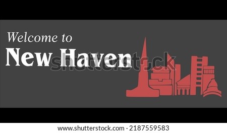 New Haven Connecticut in black background 
