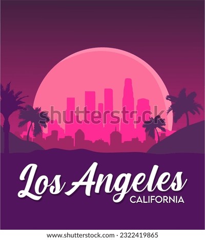 Los Angeles California with beautiful view