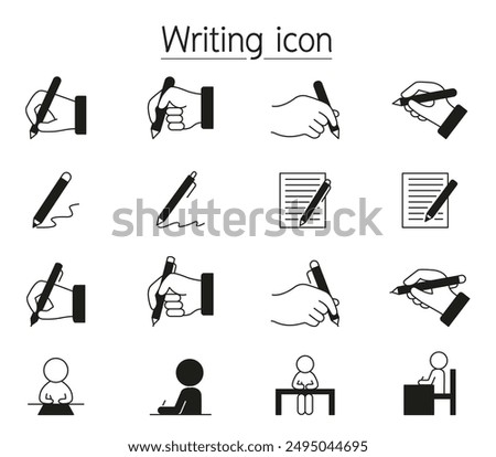 Writing icon set illustration graphic design