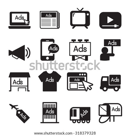 Advertise icon set
