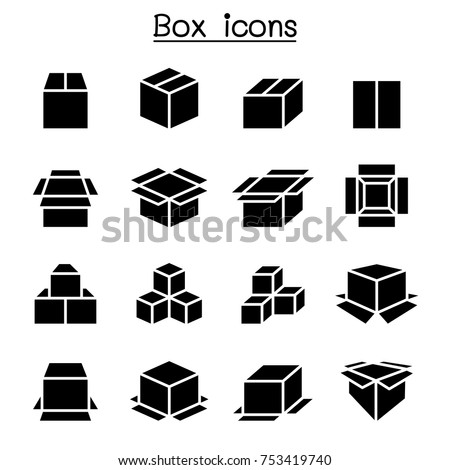 Box icon set