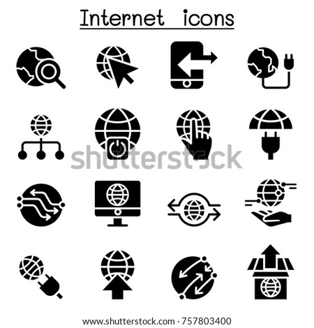 Internet icon set