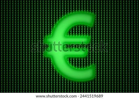 Similar – Image, Stock Photo Green euro sign with green arrow pointing up. Investment, return, finance.