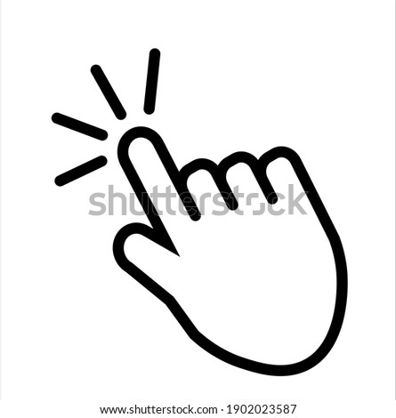Hand, touch icon vector logo template
 