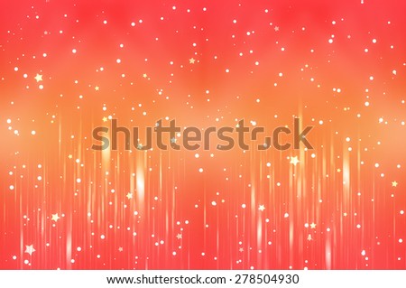 Orange bright abstract background with stars