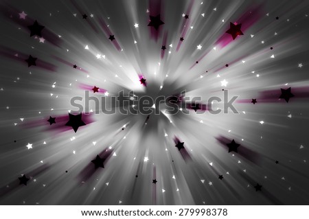 Grey bright abstract background with stars