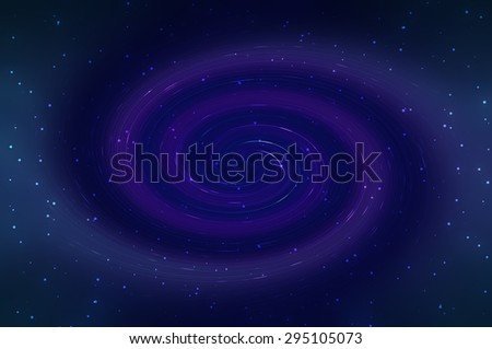 Abstract multicolored background spirals and galaxy