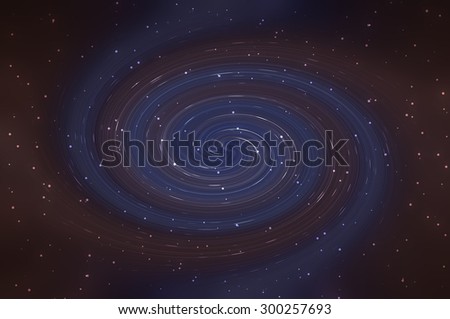 Abstract multicolored background spirals and galaxy