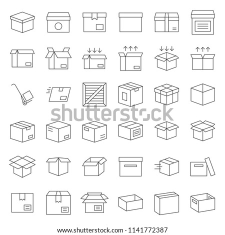 Box and parcel icon for business, pixel perfect for use as application or website