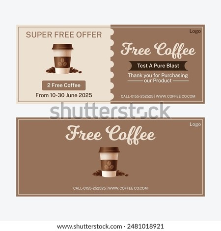 Free Coffee gift voucher Vector