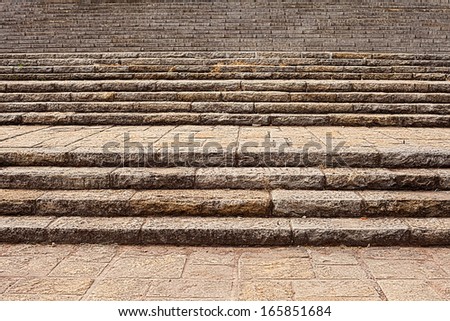 Similar – Foto Bild Graue Steintreppe mit frisch gestrichener Stufenkante und Warnung „Frisch gestrichen“