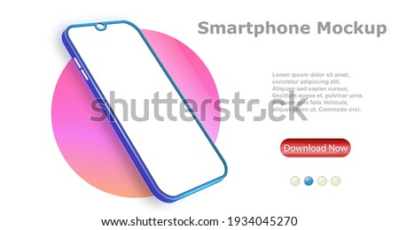 Smartphone frame with blank screen. The layout of the universal device. Vector design, realistic, smartphone template. Telephone frame.