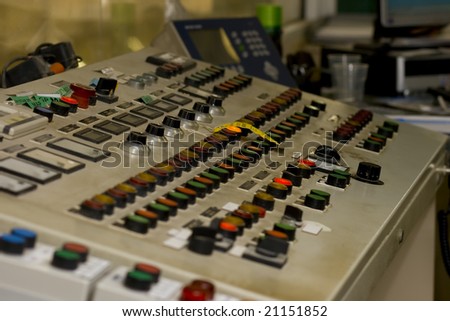Buttons and Dials at an industrial facility